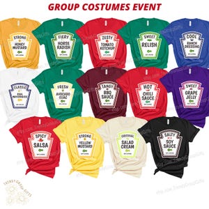 Condiments group halloween costume Group condiments shirt teacher costume youth adult halloween costume women unique tomato relish mustard