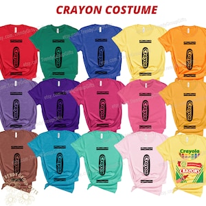 Group crayon shirt teachers halloween costume childcare tshirt school staff softball team tshirt youth cheer shirt crayon tee kindergarten