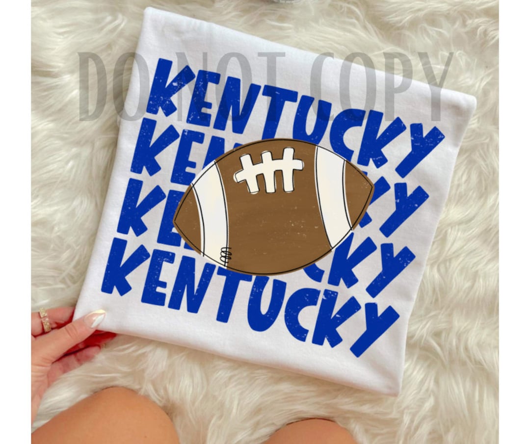 Kentucky Football Shirt Football Tshirt Kentucky Blue Etsy