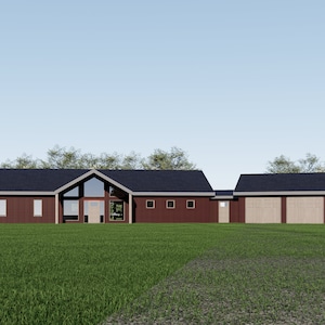 Plattegrond huis, 4 slaapkamers, 3 badkamers met veranda, plattegrond 80 x 40, 3200 vierkante voet. plattegrond, plattegrond barndominium, plattegrond moderne woning, - WE CUSTOMIZE