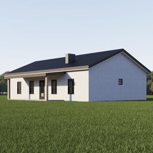 Plattegrond huis, 3 slaapkamers en 2 badkamers, plattegrond 50'x30', Barndominium met veranda, plattegrond van 1500 vierkante voet, plattegrond boerderij, boerderij, WIJ PASSEN