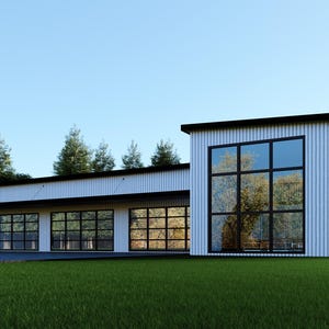 Plattegrond huis, 2 slaapkamers, 3 badkamers met zolder en garage voor 3 auto's, plattegrond van 4400 vierkante voet, huisindeling van 80'x55', Barndominium-blauwdruk, WE CUSTOMIZE