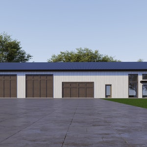 Barndominium, plattegrond, 3 slaapkamers, 2 badkamers met garage voor 3 auto's, plattegrond 70 x 100 inch, blauwdruk van 7000 vierkante voet, plattegrond van de boerderij - WE CUSTOMIZE