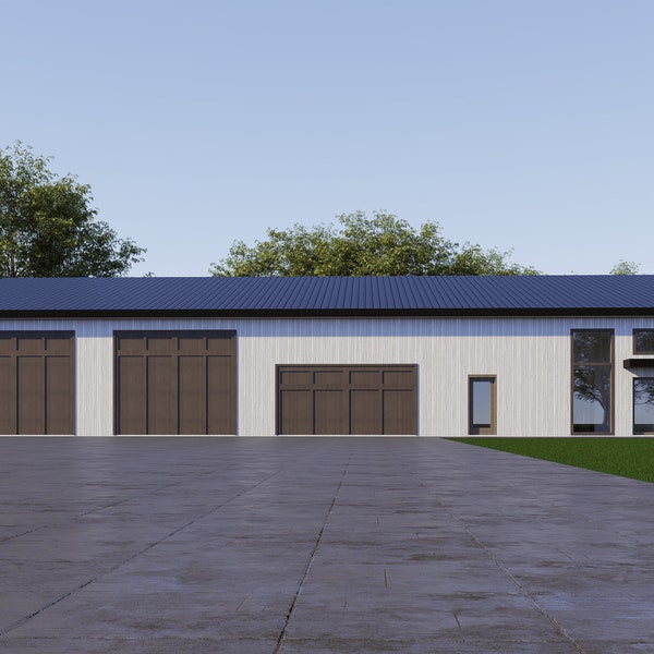 30' X 30' Two Bedroom Garage Apartment Architectural Plan With ...