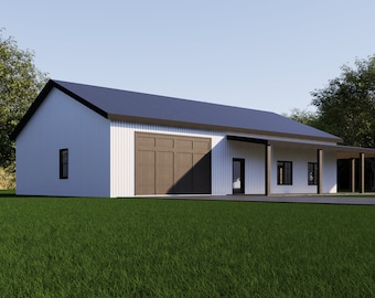 Plan de copropriété | 2 chambres, 2 salles de bain + véranda et garage | 2400 pieds carrés | Disposition 40 x 60 | Plan personnalisable