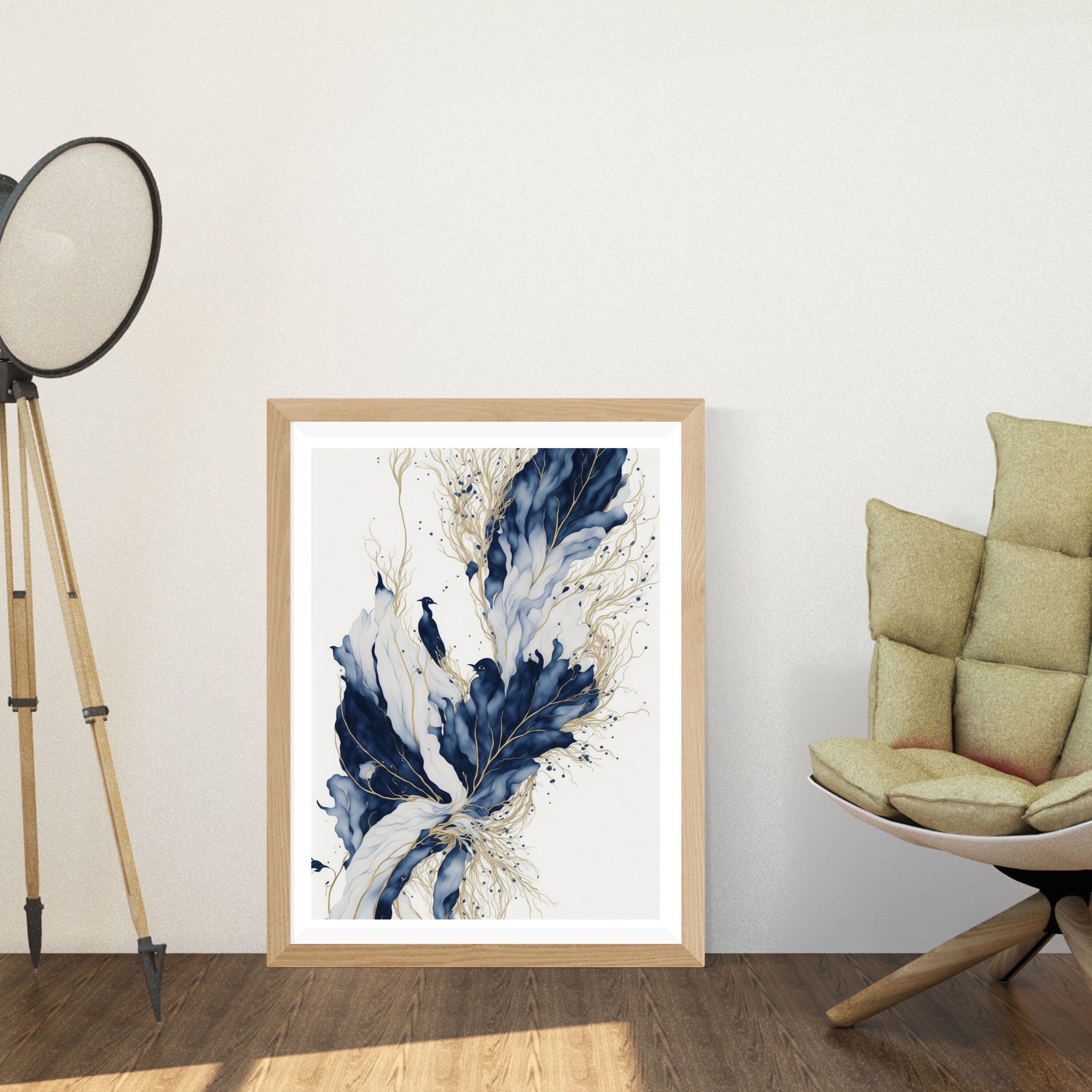 Modern Wall Decor| Navy Blue Wall Art | Home Decor Instant Download ...