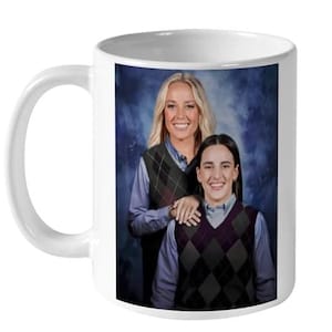 Caitlin Clark Sophie Cunningham Step Sisters Mug, Step Brothers Basketball Mug, Indiana Basketball Mug, New York Basketball Mug Gift