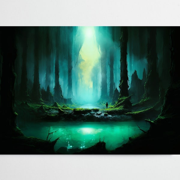 Sacred Pools | Deep Mysterious Woods | Magical Pools of Wonder Digital Art