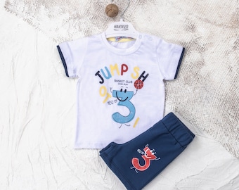 Baby Boy 2 Pieces Set T-shirt – Short  Boy and Baby Outfit baby clothing Stylish Summer Outfit
