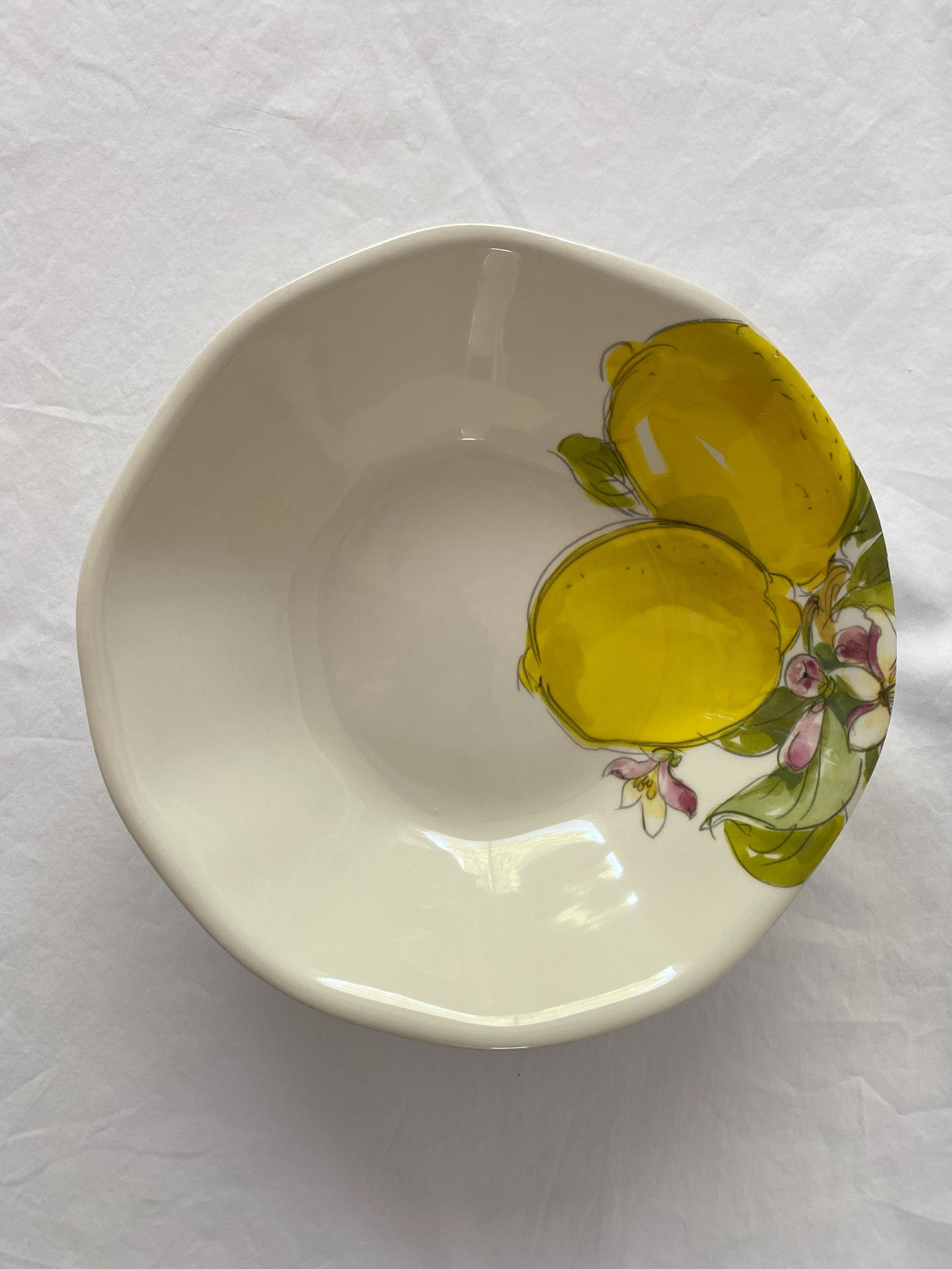 Set of Two Effetti Lemon Serving Pasta Bowls Made in Italy Etsy
