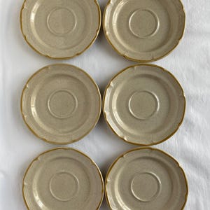 Set of 6 Hearthside Stoneware Saucers in The Classics Castlewood 1970s