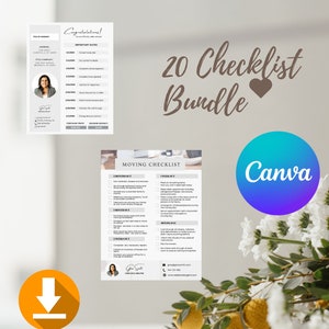 Sellers Real Estate Checklist Bundle Template , Prep - Listing Template, Closing Day Checklist , Editable Digital Luxury Real Estate Market
