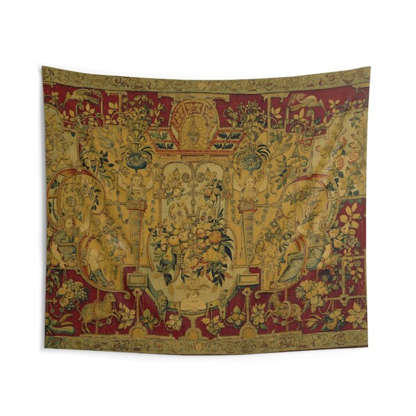 Tapisserie Murale Médiévale Belge, Roi Arthur Et Chevalier