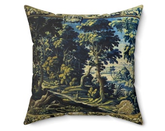 Verdure  Decorative Throw Pillow with Pillow Case ,Art Print Spun Polyester Square Pillow,Tapestry art printed on Pillow  , Classical Decor