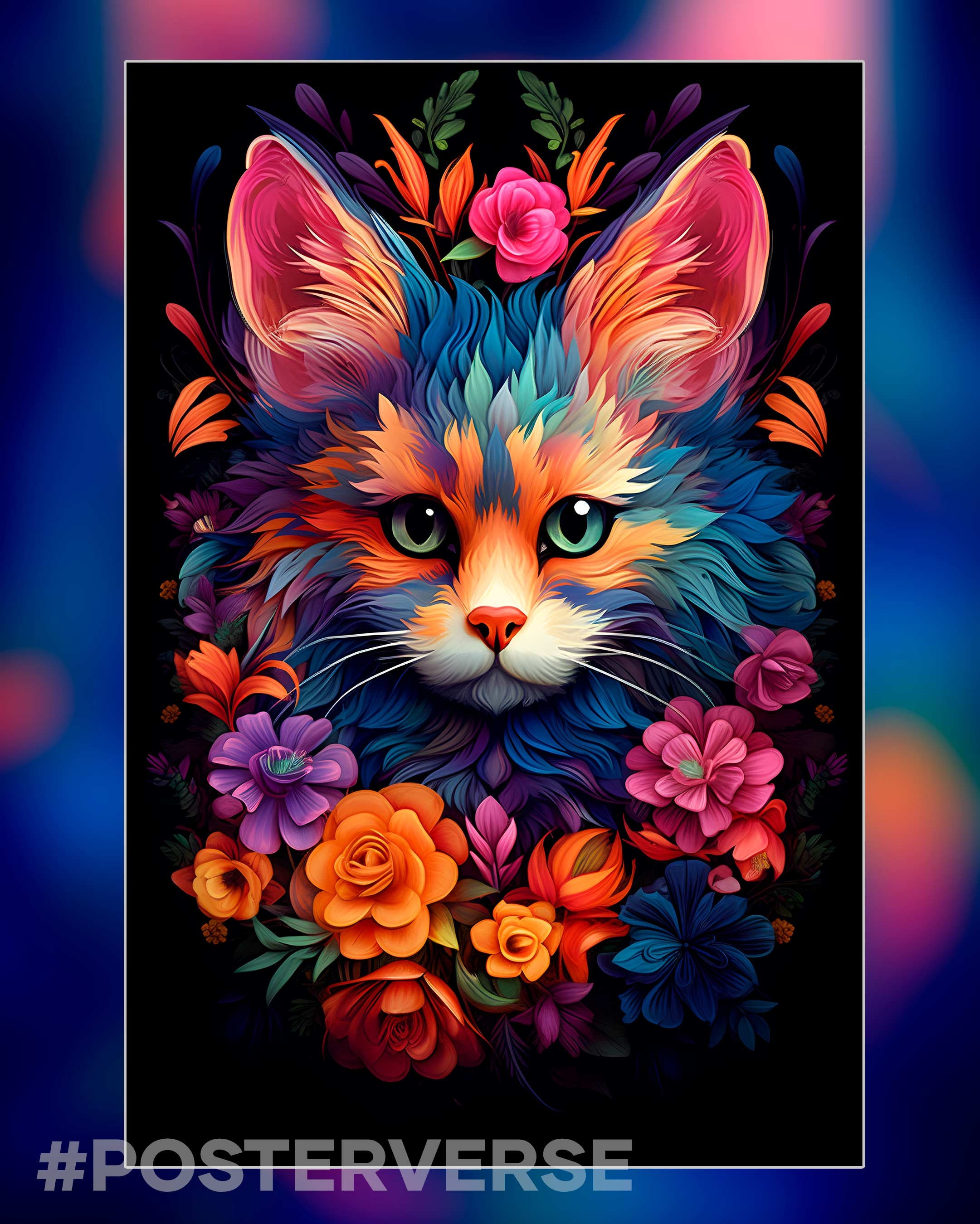 Feline Beauty in Bloom Digital File to Print - Etsy