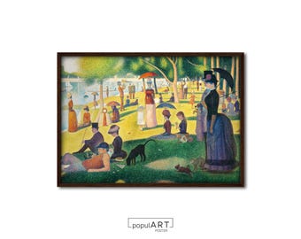 ジョルジュ・スーラの版画「グランド・ジャット島の日曜日」（1884年