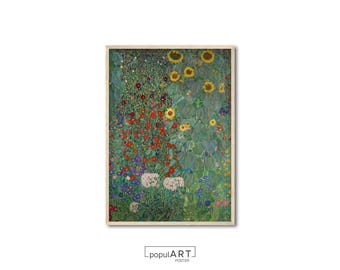 May include: A painting of a field of sunflowers and other wildflowers. The sunflowers are in the center of the painting and are surrounded by a variety of other flowers in shades of red, blue, yellow, and white.