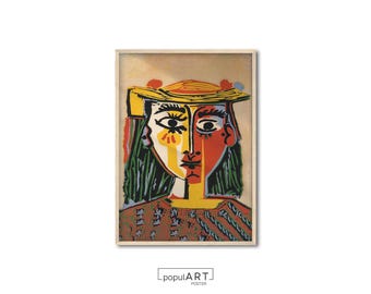 Picasso Wall Art, Picasso Abstract Print, Cubism Art, Picasso Poster, Portrait Poster, Room Wall Art, Boho Decor, Exhibition Print, OVERSIZE