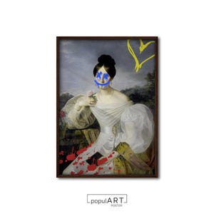 Alter Art, Eclectic Wall Art, Vintage Portrait, Alter Portrait, Alter Painting Print, Moody Decor, Antique Baroque Oil Painting, OVERSIZE