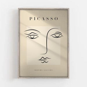Picasso Art Print, Woman Face Line Art, Popular Artist Artwork, Minimalist Line Drawing, Gallery Wall Art, Ideal Home Decor, Gift Print