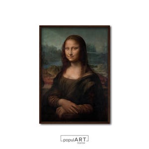Leonardo da Vinci &quot;Mona Lisa&quot; Art Print, Oil Painting Poster, Renaissance Art, Popular Portrait Poster, Baroque Art, Livin Room Decor