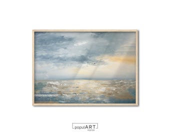 Minimalist Sky Painting, Blue Sky Art, Texture Wall Art, Wabi-Sabi Wall Art, Living Room Painting, Fashion Room Decor, Neutural Wall Art