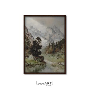 Dipinto ad olio di campo selvaggio, stampa artistica da parete con paesaggio, poster con scenario naturale, arredamento da fattoria, arredamento antico di campagna, belle arti, POSTER OVERSIZE