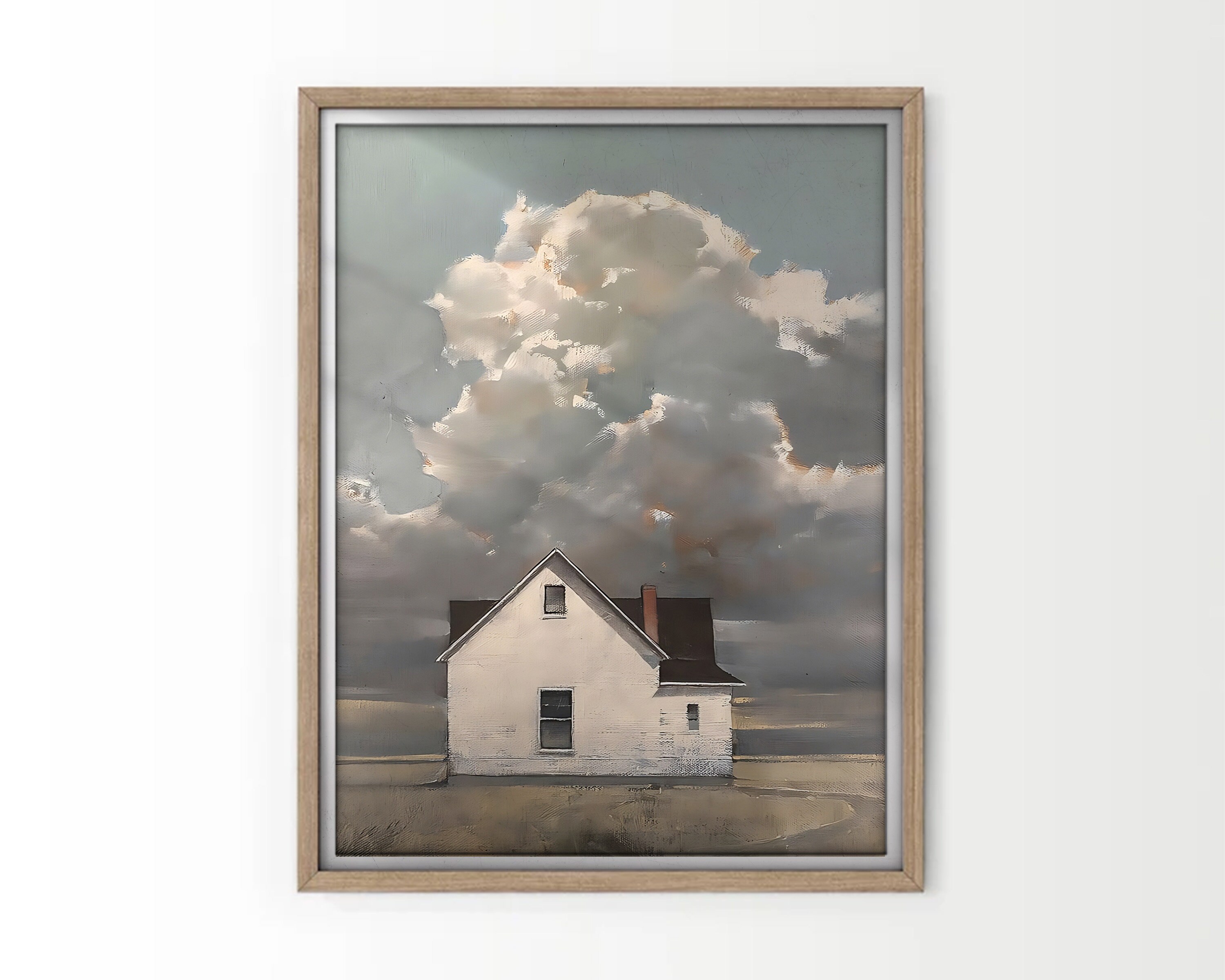 Vintage Stone House Print, Stone House Cottage Painting, French Countryside Art, Rustic ...
