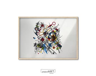 Kandinsky Wall Poster, Exhibition Art Print, Contemporary Art Print, Abstract Wall Poster, Office Wall Art Print, House Wall Art, OVERSIZE