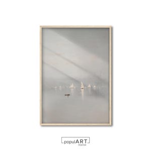 Sail Boat Wall Art, Vintage Sailboat Art Print, Seascape Wall Art, Sailboat Watercolor Print, Room Wall Art Print, High Quality Poster