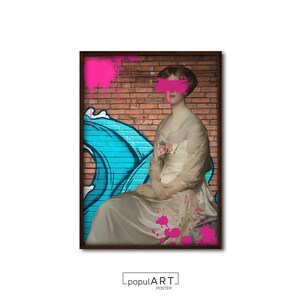 Alter Art, Eclectic Wall Art, Vintage Portrait, Alter Portrait, Alter Painting Print, Moody Decor, Antique Baroque Oil Painting, OVERSIZE