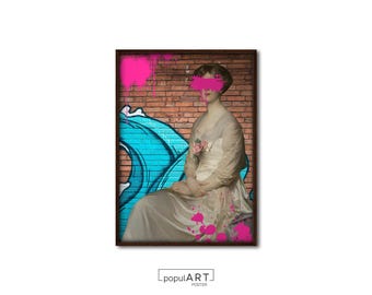 Alter Art, Eclectic Wall Art, Vintage Portrait, Alter Portrait, Alter Painting Print, Moody Decor, Antique Baroque Oil Painting, OVERSIZE
