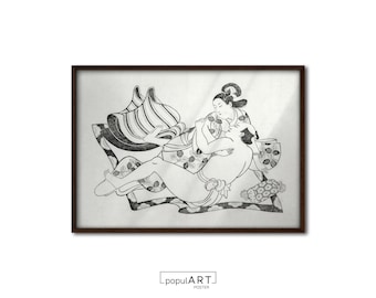 Japanese Wall Art, Vintage Japanese Art Print, Woodblock Print, Japanese Art Print, Japanese Woodblock Poster Print, Japanese Minimal Art