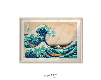 Vintage Japanese Art, Hokusai "The Great Wave off Kanagawa" Art, Japanese Art Print, Ukiyo-e, Asian Art, Asian Gift, A0/A1/A2/A3/A4