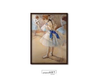 Edgar Degas ‘The Dancer’ Poster, Ballerina Poster, Vintage Wall Art, Impressionist Ballerina Portrait Painting, Dance Art Print, OVERSIZE