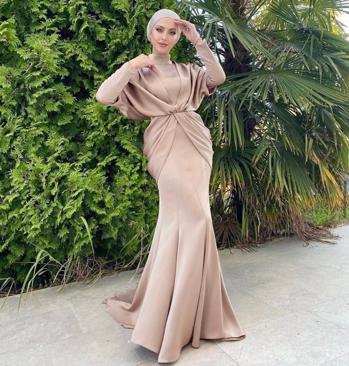 Hijab 2025 mermaid dress