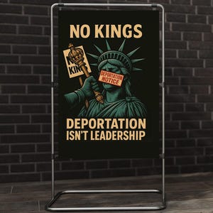 No Kings Protest Sign – Printable PDF & PNG | Resist Poster, Anti-Trump, Political Rally Art, No Kings in America, Sublimation Design