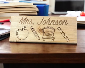 Personalized Teacher Eraser | Engraved Chalkboard & Whiteboard Eraser | Custom Teacher Name Gift | Back to School Gift | Teacher Appreciatio