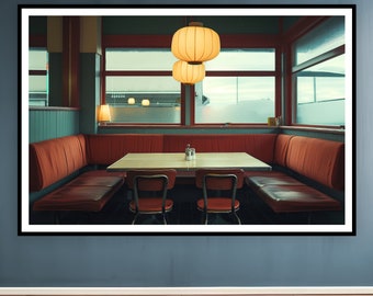 Diner Blues - Fine Art Poster, Digital Art, professioneller und hochauflösender Druck