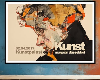 Poster Kunstausstellung Düsseldorf - Fine Art Poster, Digital Art, professioneller und hochauflösender Druck