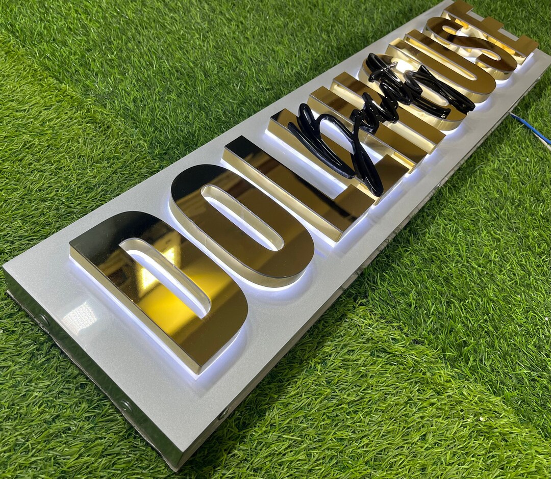 Personalized Business Sign 3d Logo Sign Metal Letters Led Etsy UK
