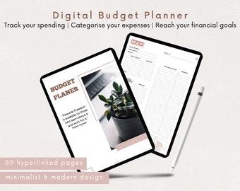 Digital Budget Planner | PDF Budget Planner | Finance Planner | Budget Planner Goodnotes | A4 Budget Planner | Undated Budget Tracker - Pink