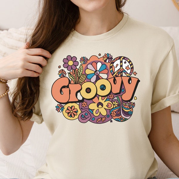 Groovy, Retro Shirt, Gorgeous 60's Style, Hippie Tshirt, Retro Shirt Women, Hippie Gifts, Hippy Clothes, Retro T Shirt, Hippy Shirt