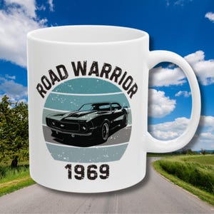 Car Lover Mug, American Muscle Car Gift, Ceramic Mug, Car Mechanic Gift, Unique Coffee Cup, Fathers Day Present, Gearhead Gift, Hot Rod