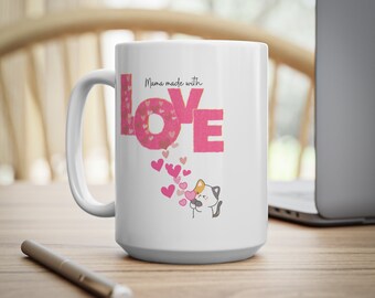 Mother&#39;s Day mug, Mama Love mug,  Ceramic Coffee Cups, 11oz, 15oz
