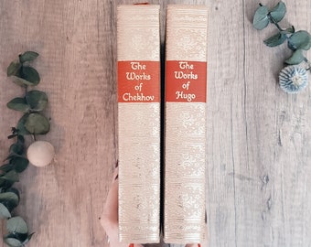 Vintage Anton Chekov & Victor Hugo Bücher: Walter J Black 1920er Jahre Editionen