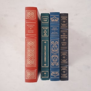 The Franklin Library Leather Books - Decorative Books for Shelf Decor