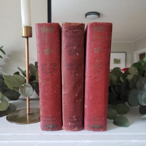 Red Books for Decoration or Staging - Vintage Book Collection