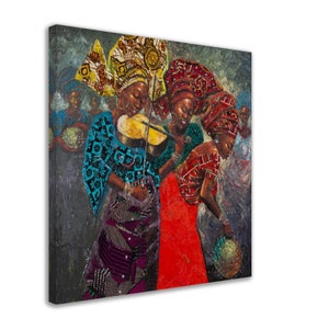 Décoration murale africaine sur toile - Impressions murales noires, prêtes à accrocher