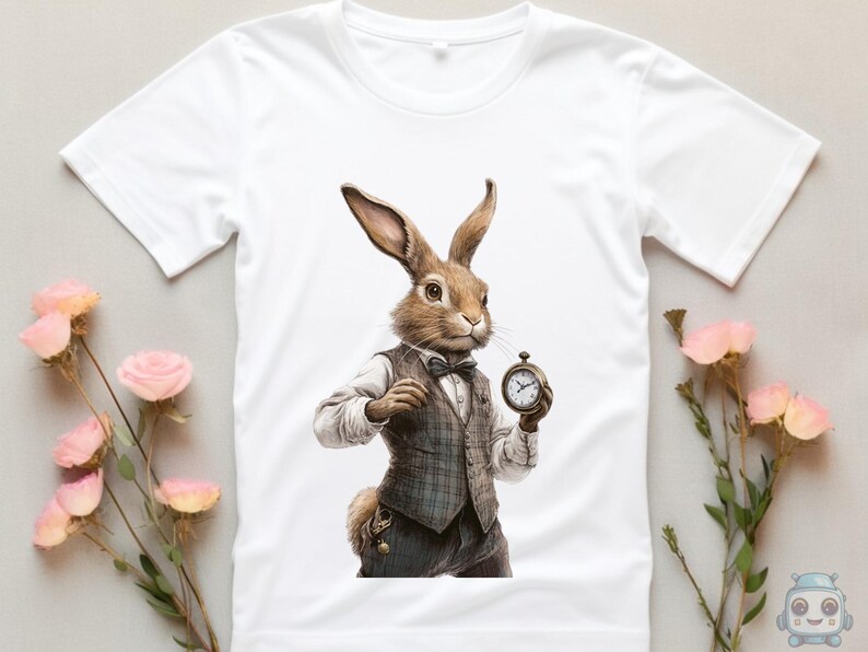 22 Gentleman Rabbits Watercolor Clipart, Animals Clipart, PNG ...